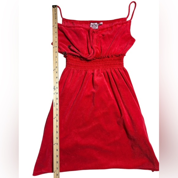 Vintage Juicy Couture Terry Cloth Dress Red, Authentic Y2K, Made in USA, Size L - Picture 5 of 11